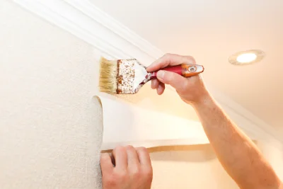 Pose de papier peint à Droux — revêtements muraux et toiles de verre